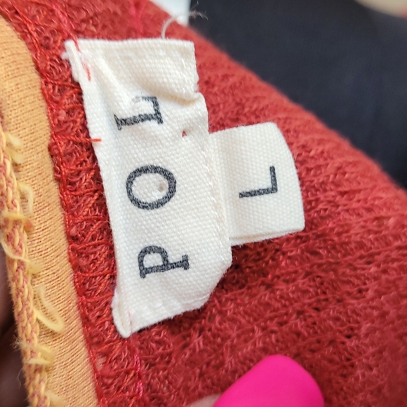 POL Raw hem Oversized Waffle Top L - Picture 5 of 7